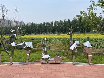 石家庄城市景观鹿雕塑大型景观